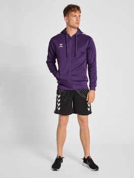 Hummel Core XK Kapuzenjacke - Acai/Weiß